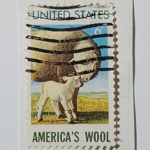 1971 US 6c America's Wool Commemorative #1423 Used Cancelled Vintage